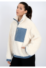 RD Style RD Style - Paddy Zip Front Sherpa (Cream / Denim)