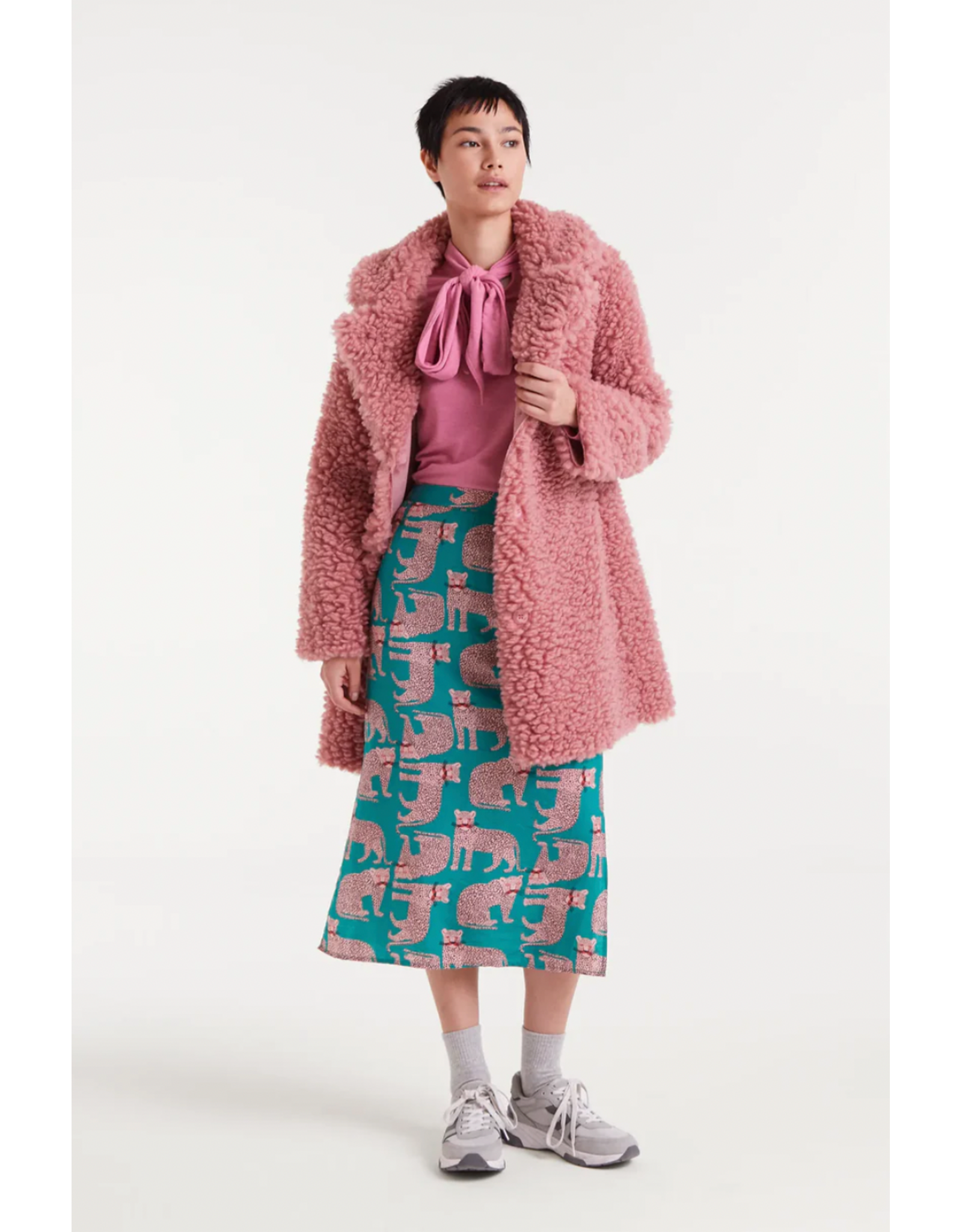 Compania Fantastica Compania Fantastica - Jaguar Print Midi Skirt