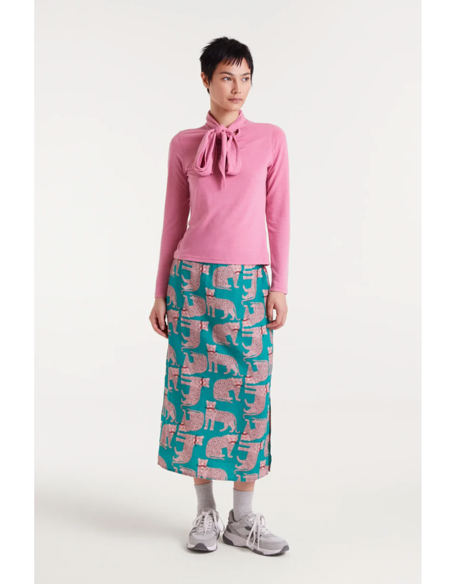 Compania Fantastica Compania Fantastica - Jaguar Print Midi Skirt