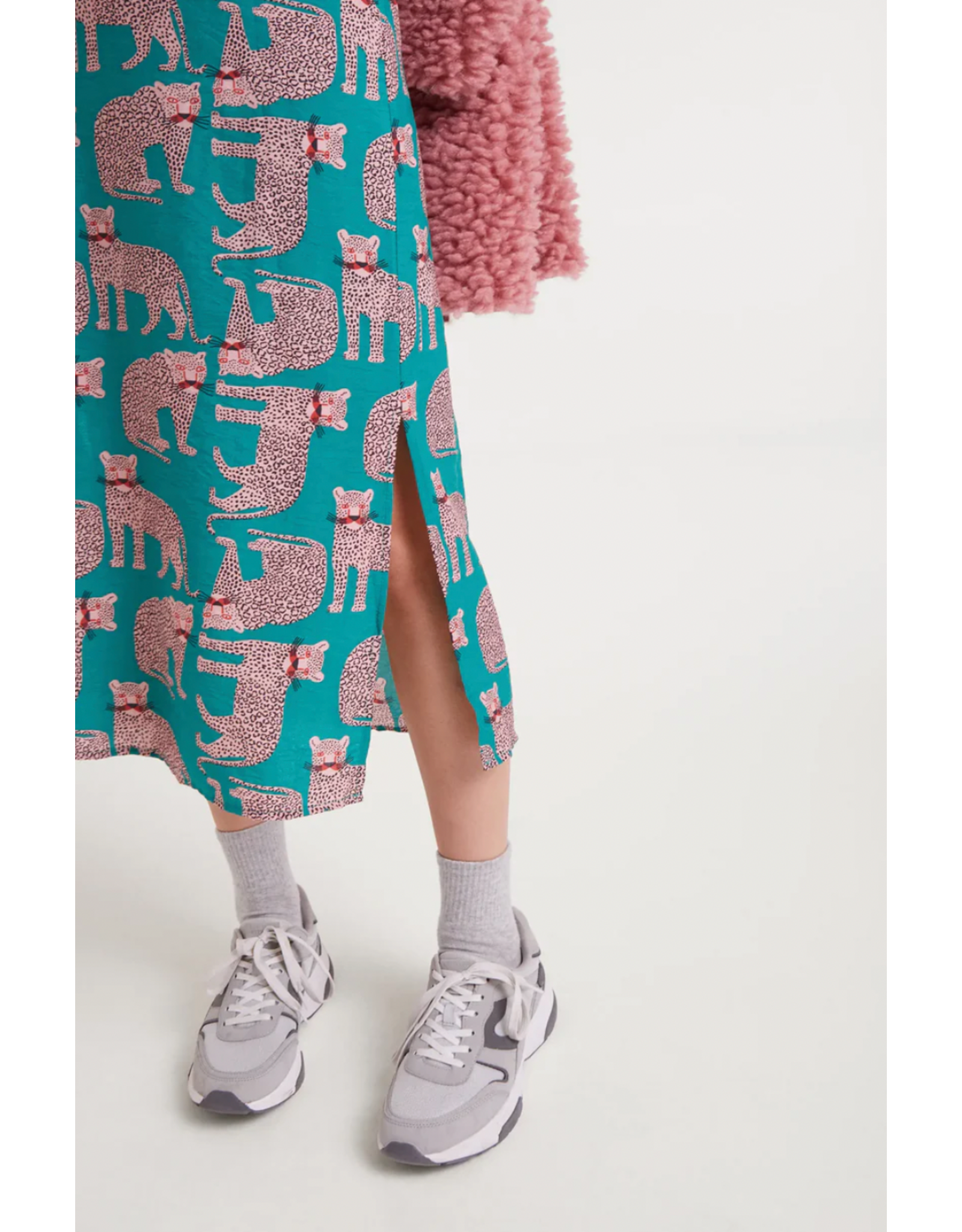 Compania Fantastica Compania Fantastica - Jaguar Print Midi Skirt