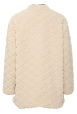 ICHI ICHI - Solava Quilted Sherpa Coat (Fog)