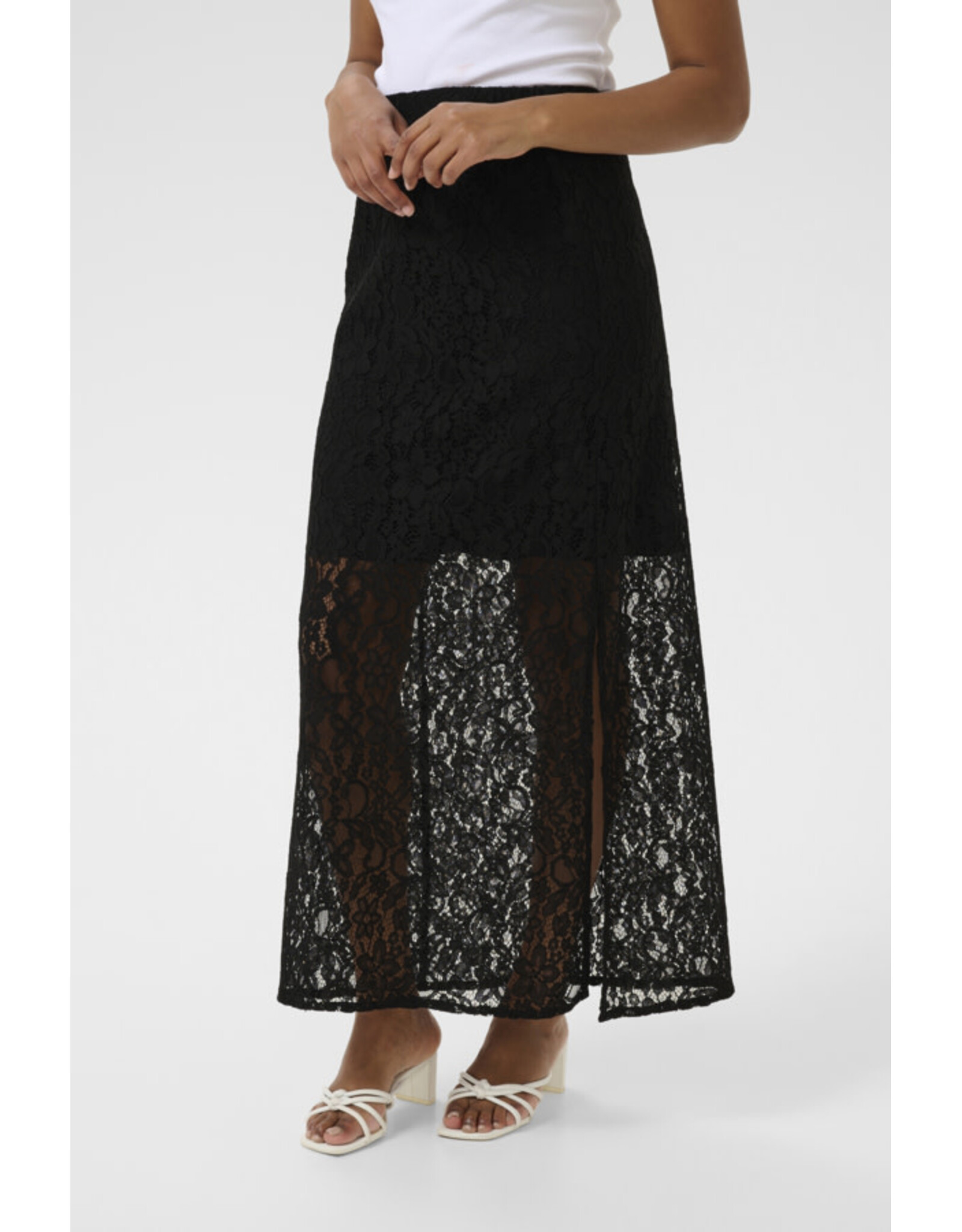 Kaffe Kaffe - Lora Lace Skirt (Black Deep)