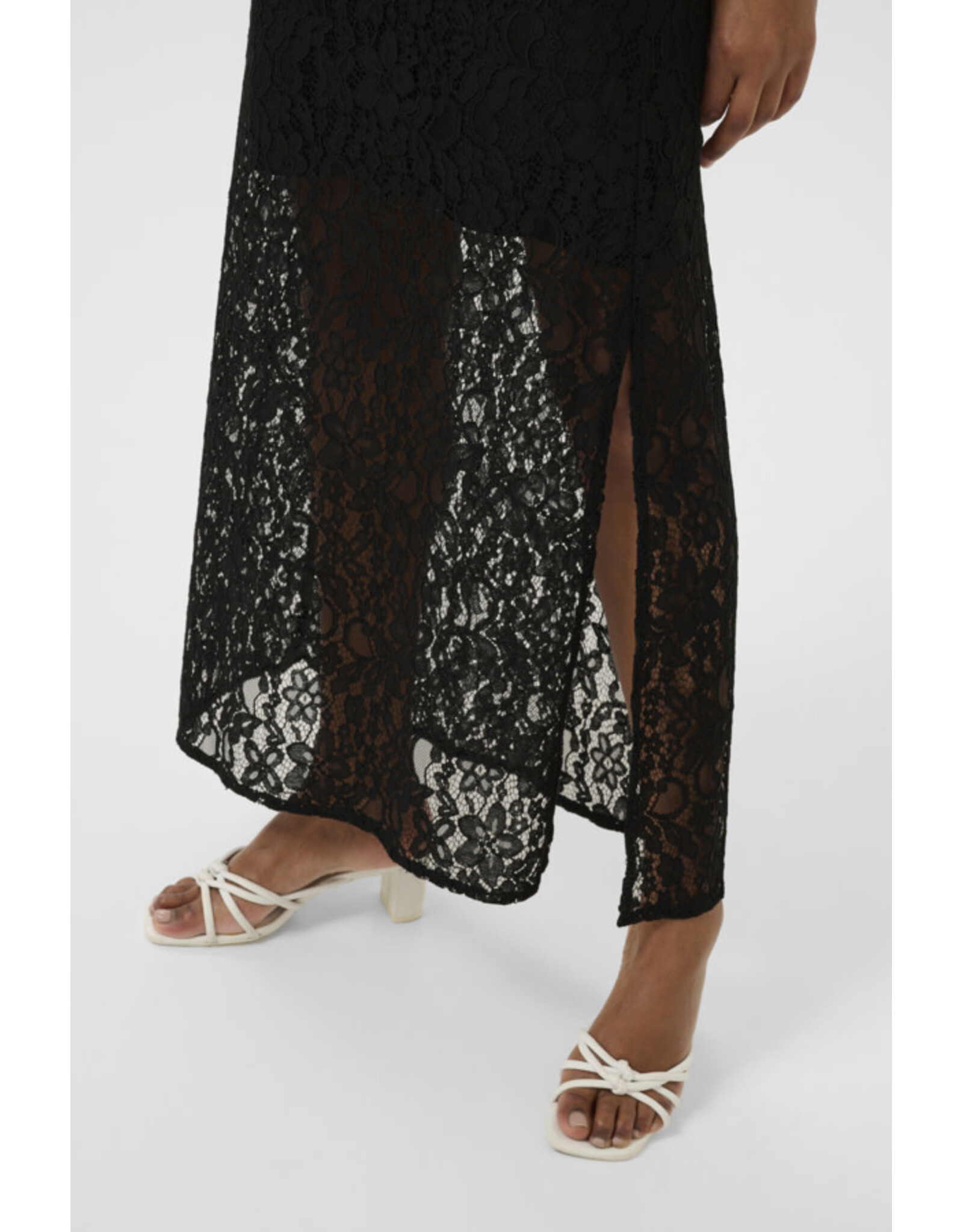 Kaffe Kaffe - Lora Lace Skirt (Black Deep)