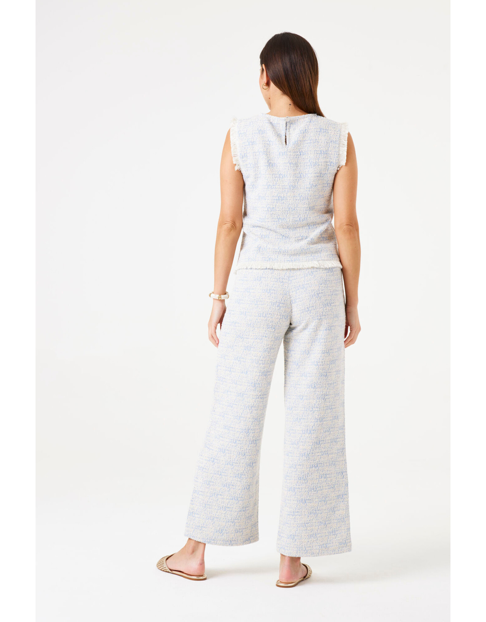 Garcia Garcia - Tweed Inspired Trousers (Blue/Ivory)