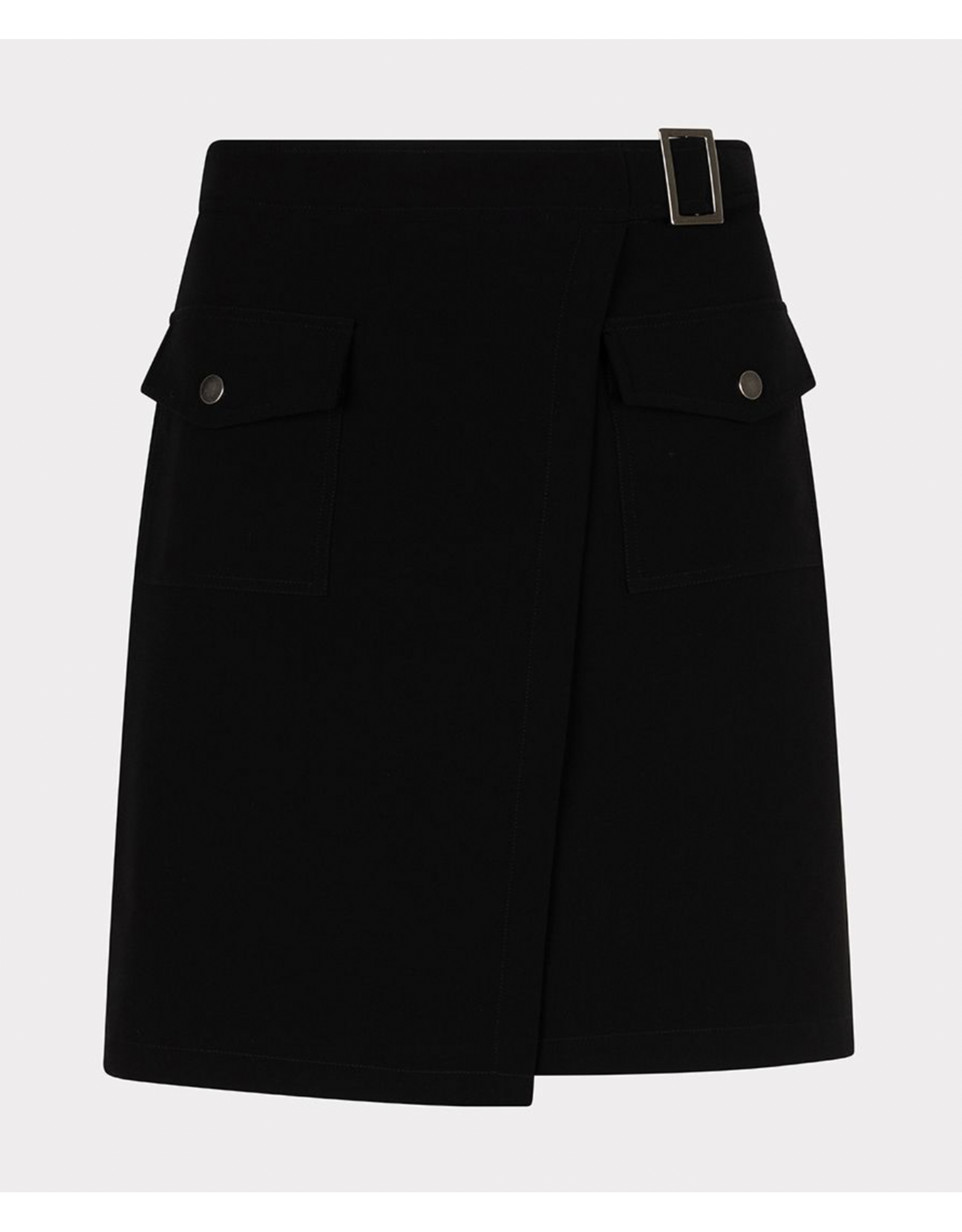 EsQualo EsQualo - City Skirt with Overlap Pockets (Black)
