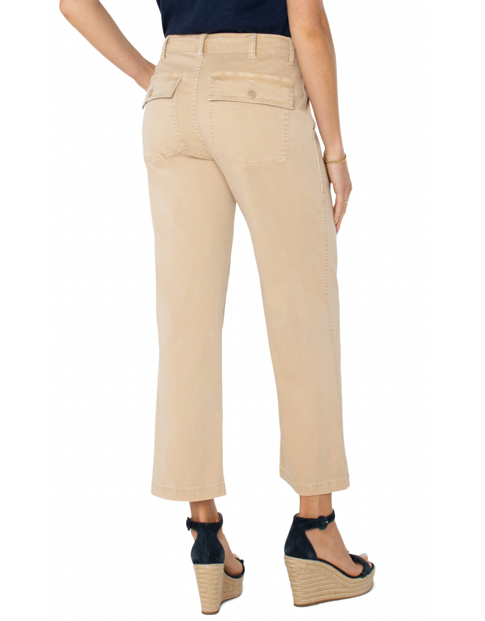 Liverpool Liverpool - Cargo crop wide leg (Cappucino)