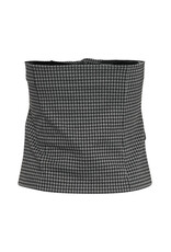 ICHI ICHI - Kate Houndstooth Strapless Top (Black / Grey)