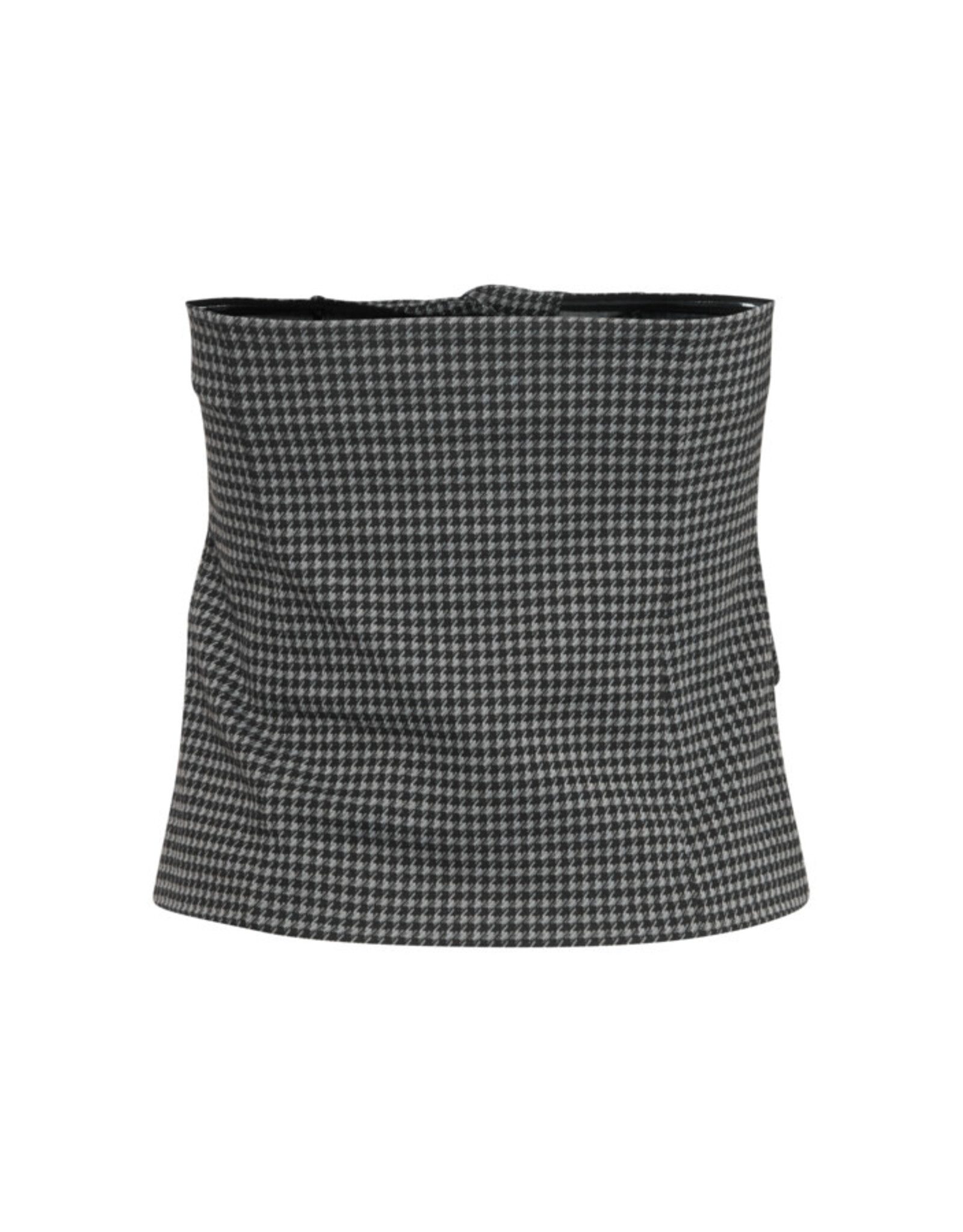 ICHI ICHI - Kate Houndstooth Strapless Top (Black / Grey)