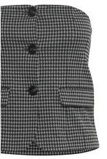 ICHI ICHI - Kate Houndstooth Strapless Top (Black / Grey)