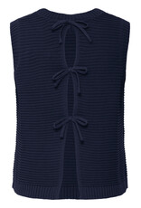 ICHI ICHI - Dotties Sleeveless Top with Tie Up Back (Total Eclipse)