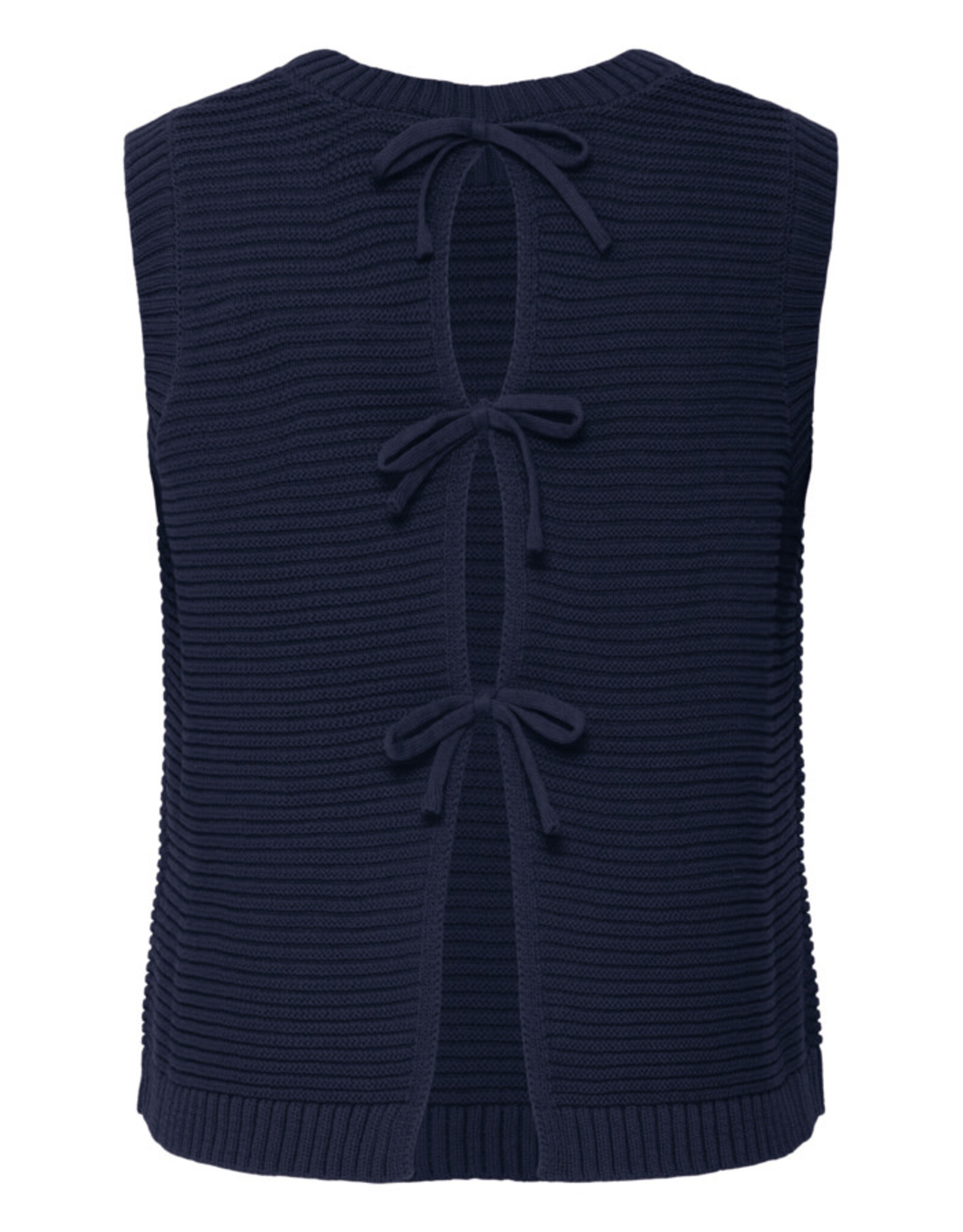 ICHI ICHI - Dotties Sleeveless Top with Tie Up Back (Total Eclipse)