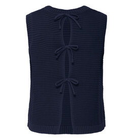 ICHI ICHI - Dotties Sleeveless Top with Tie Up Back (Total Eclipse)