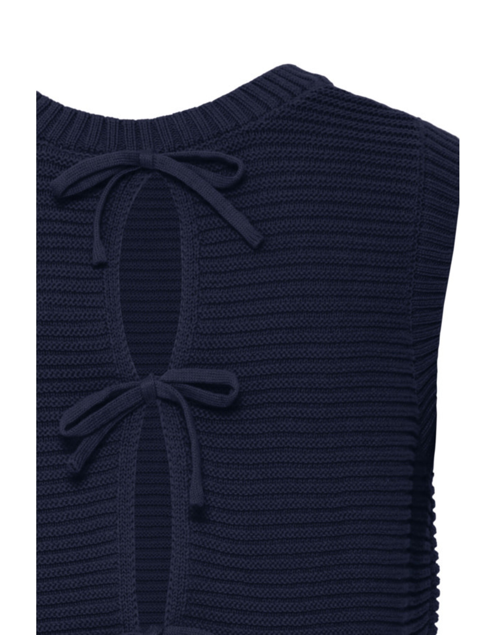 ICHI ICHI - Dotties Sleeveless Top with Tie Up Back (Total Eclipse)