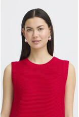 ICHI ICHI - Dotties Sleeveless Top with Tie Up Back (Fiery Red)