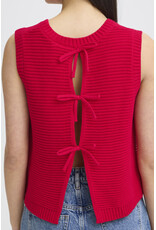 ICHI ICHI - Dotties Sleeveless Top with Tie Up Back (Fiery Red)