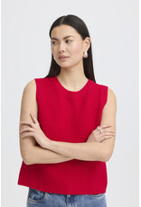 ICHI ICHI - Dotties Sleeveless Top with Tie Up Back (Fiery Red)
