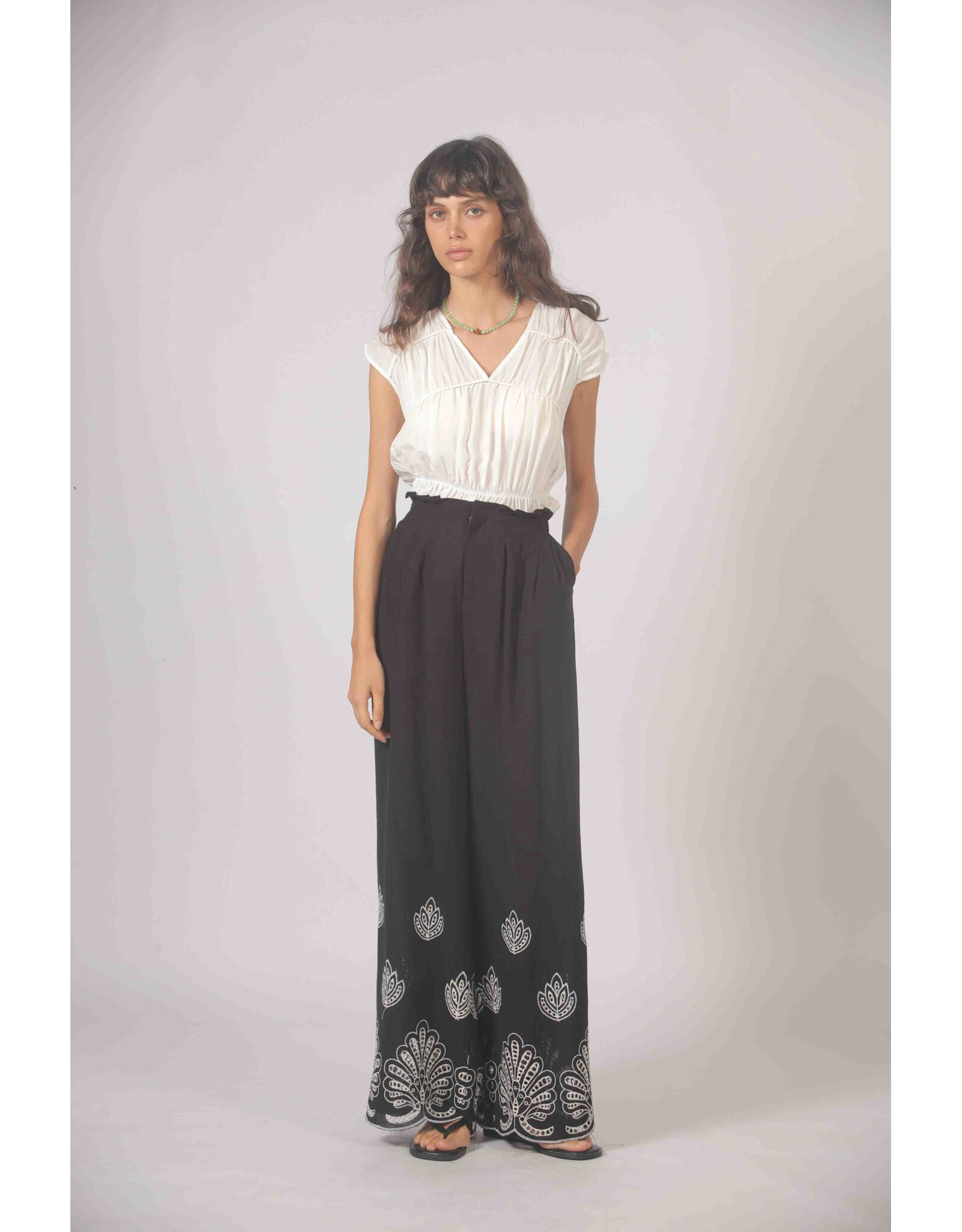 Korner Korner - Short Sleeve Tiered Top (Cream)