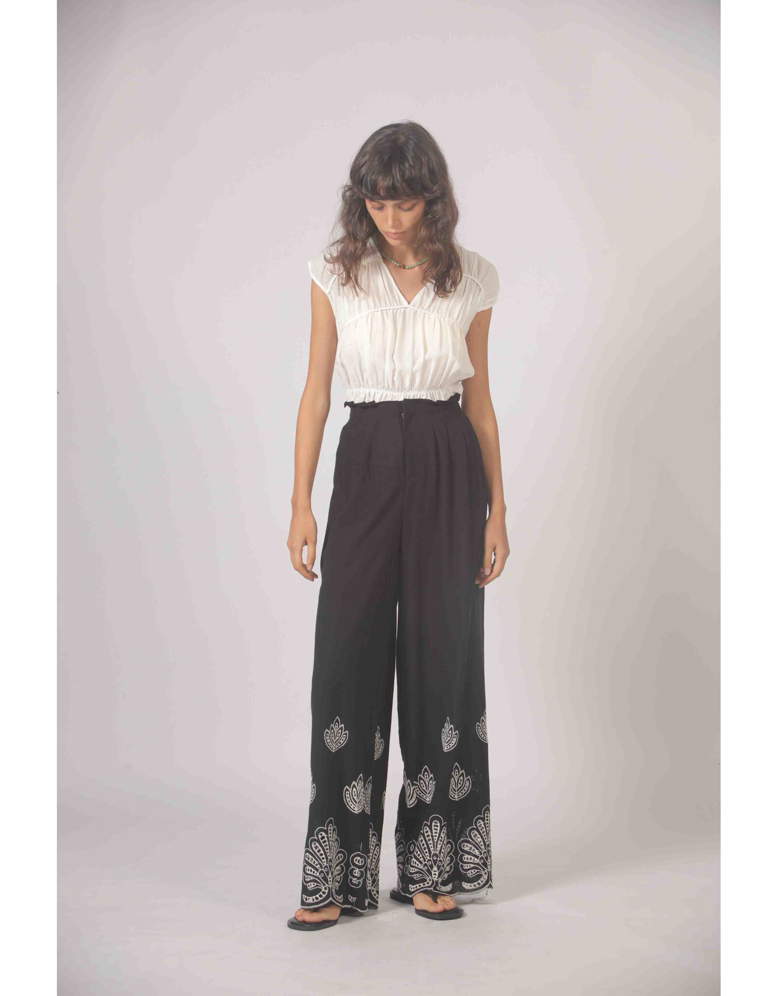 Korner Korner - Short Sleeve Tiered Top (Cream)