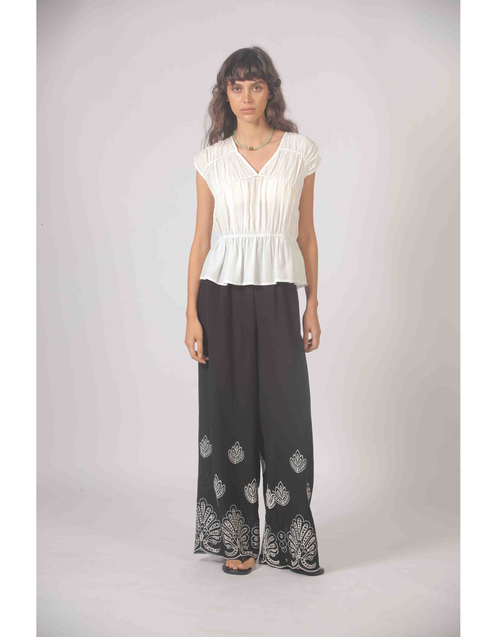 Korner Korner - Short Sleeve Tiered Top (Cream)