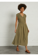 Korner Korner - V Neck Midi Dress (Khaki)