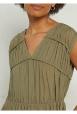 Korner Korner - V Neck Midi Dress (Khaki)