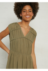 Korner Korner - V Neck Midi Dress (Khaki)