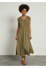 Korner Korner - V Neck Midi Dress (Khaki)