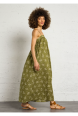 Korner Korner - Midi Length Cotton Dress (Khaki - Paisley)