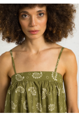 Korner Korner - Midi Length Cotton Dress (Khaki - Paisley)