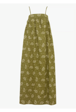 Korner Korner - Midi Length Cotton Dress (Khaki - Paisley)
