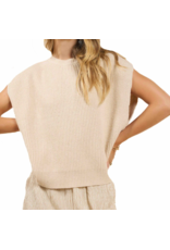 Sadie & Sage Sadie & Sage - Raindrops Cropped Sweater (Light Oatmeal)