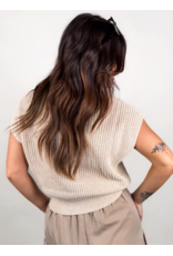 Sadie & Sage Sadie & Sage - Raindrops Cropped Sweater (Light Oatmeal)