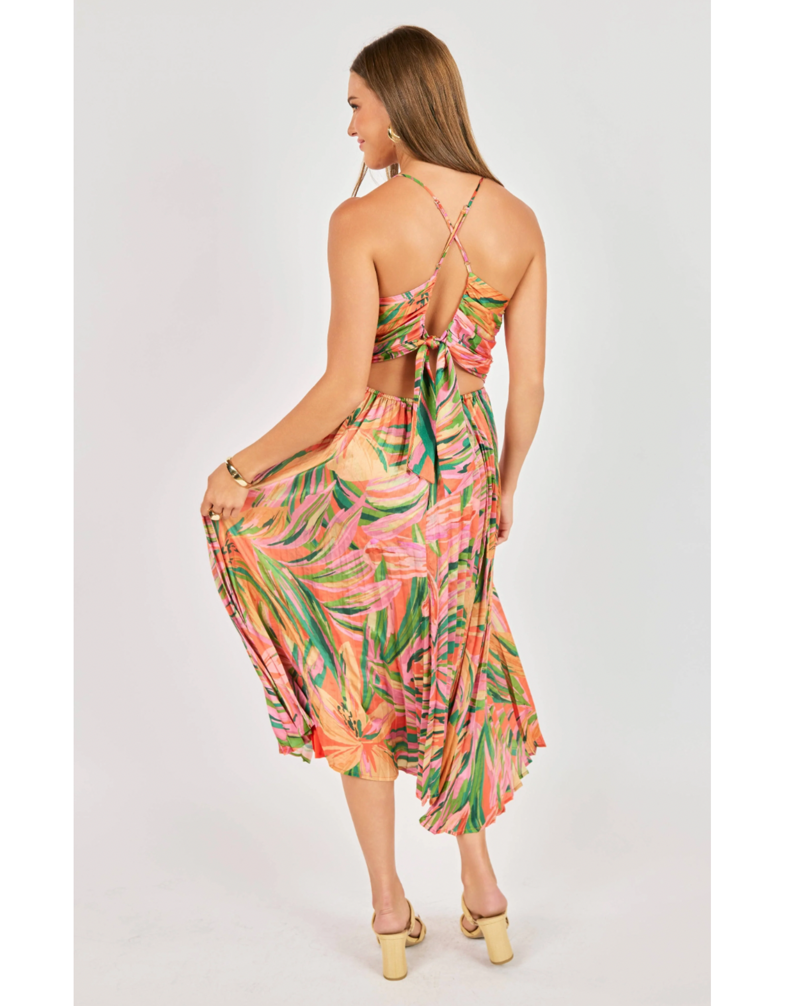 Sadie & Sage Sadie & Sage - Sunset Ridge Pleated Midi Dress