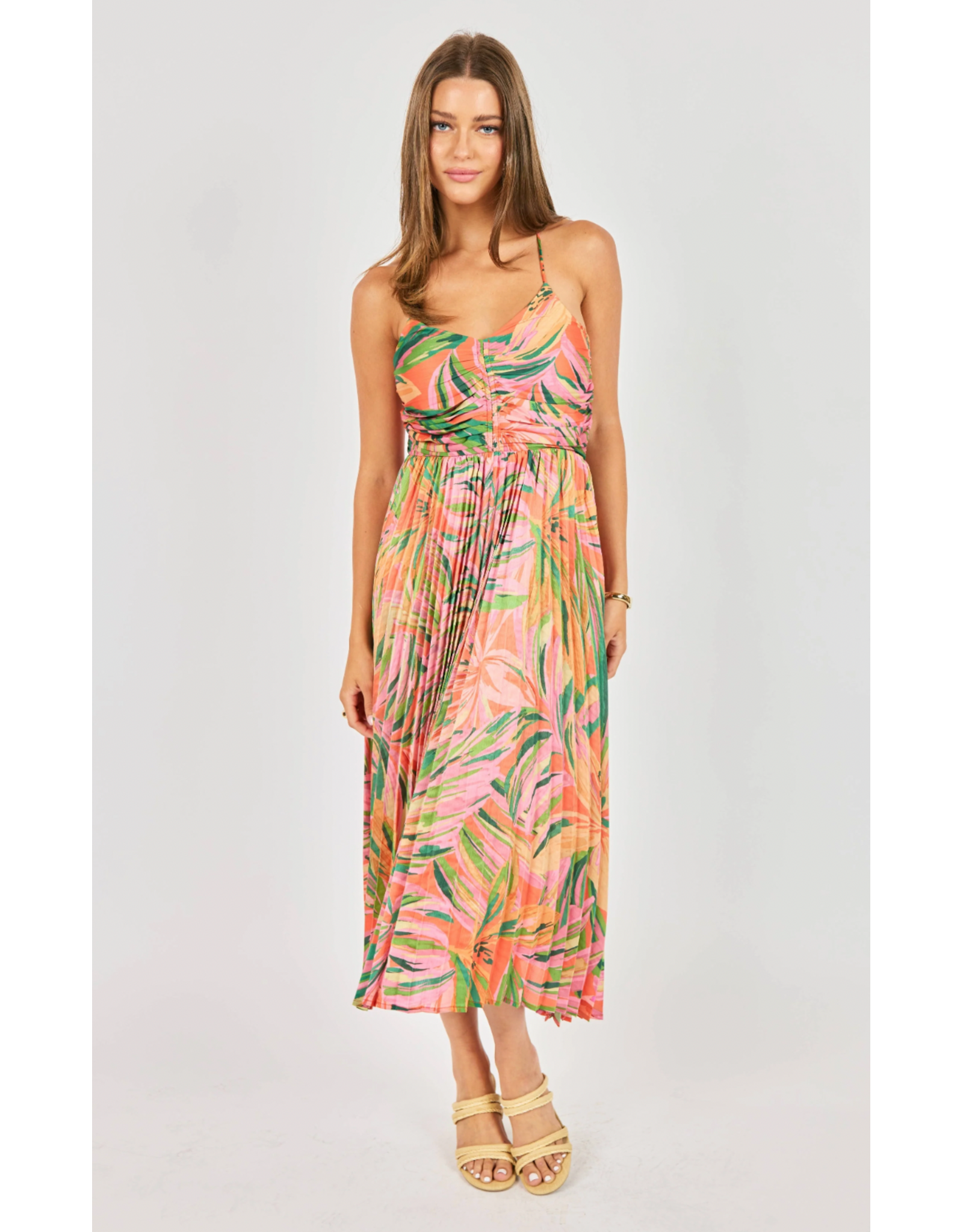 Sadie & Sage Sadie & Sage - Sunset Ridge Pleated Midi Dress