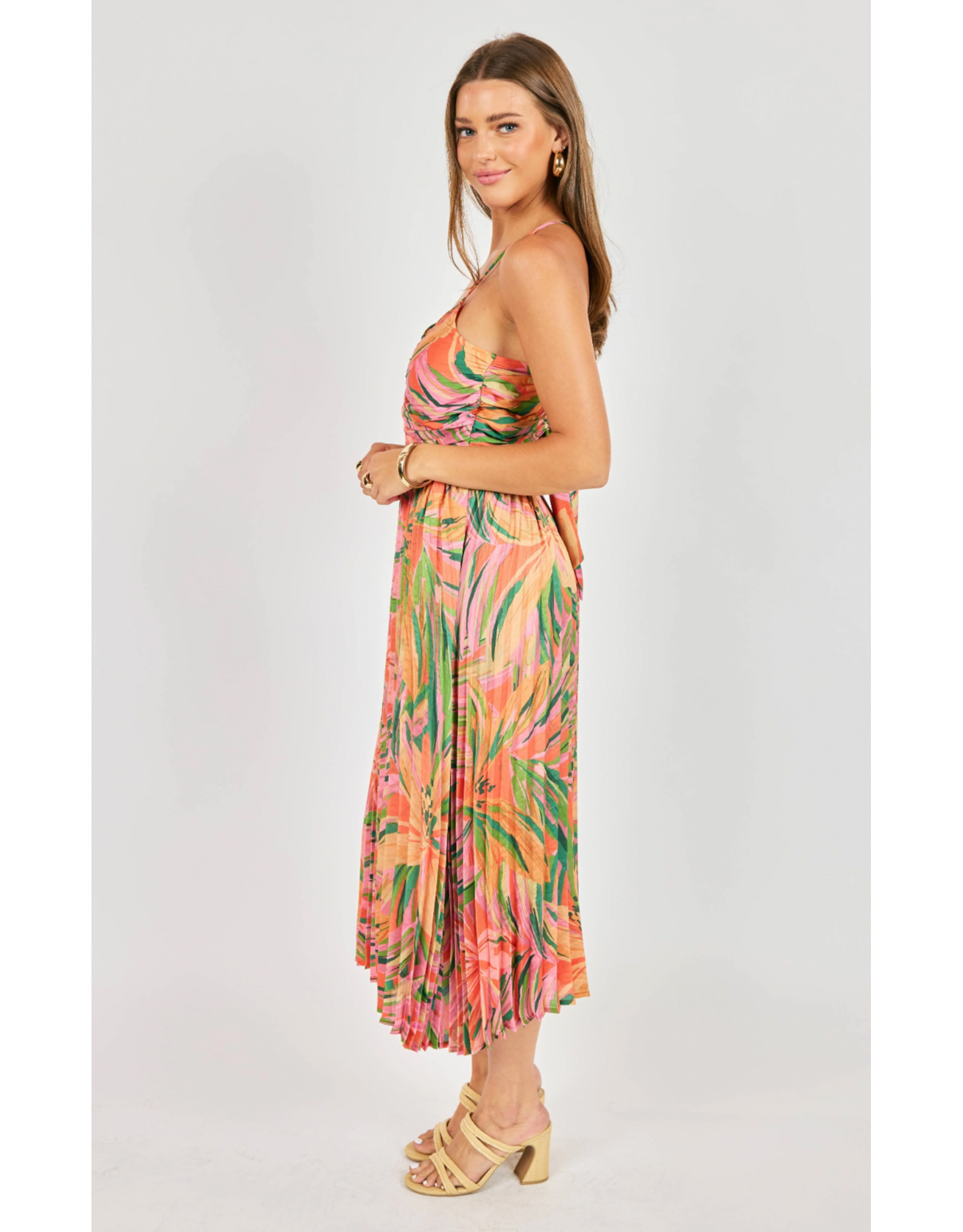 Sadie & Sage Sadie & Sage - Sunset Ridge Pleated Midi Dress