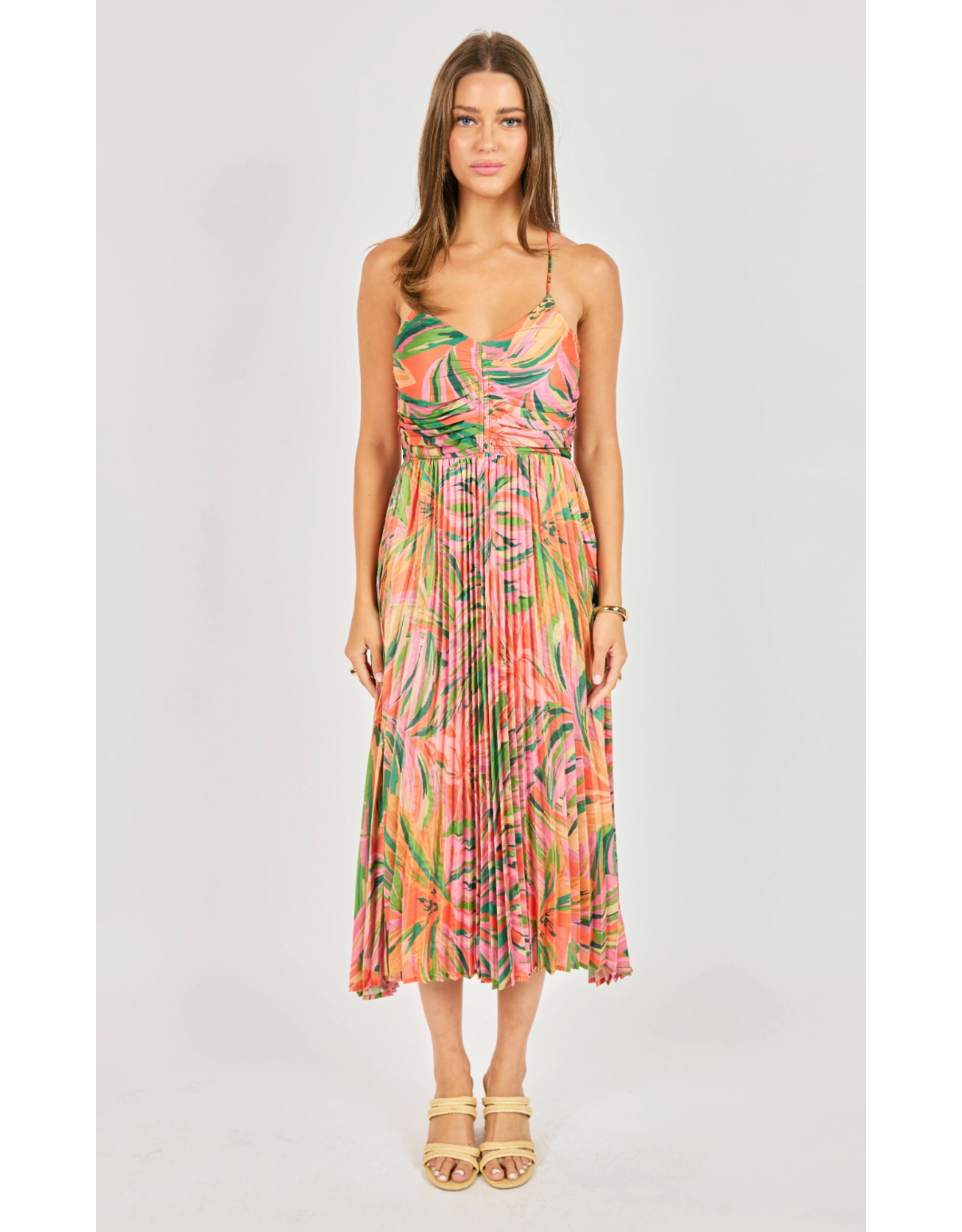 Sadie & Sage Sadie & Sage - Sunset Ridge Pleated Midi Dress