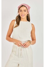 Sadie & Sage Sadie & Sage - Sugarloaf Elastic Hem Top (Oatmeal)