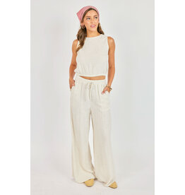 Sadie & Sage Sadie & Sage - Sugarloaf Elastic Hem Top (Oatmeal)