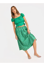 Sadie & Sage Sadie & Sage - Sun Escape Pleated Midi Skirt (Kelly Green)