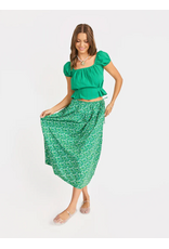 Sadie & Sage Sadie & Sage - Sun Escape Pleated Midi Skirt (Kelly Green)
