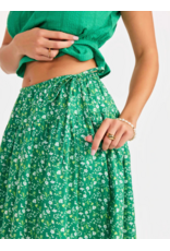 Sadie & Sage Sadie & Sage - Sun Escape Pleated Midi Skirt (Kelly Green)
