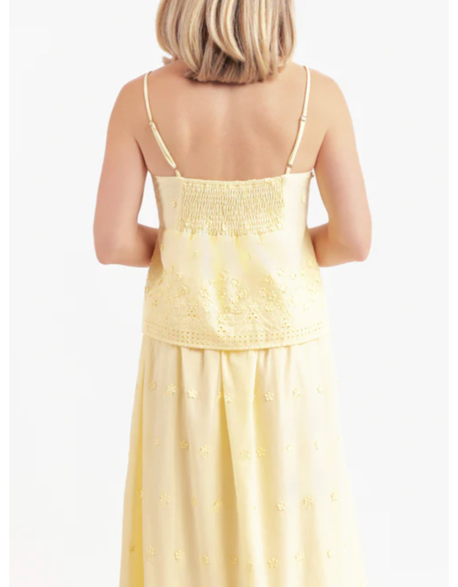 Sadie & Sage Sadie & Sage - Beach Glass Embroidered Tank (Yellow)