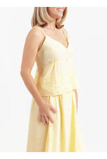 Sadie & Sage Sadie & Sage - Beach Glass Embroidered Tank (Yellow)