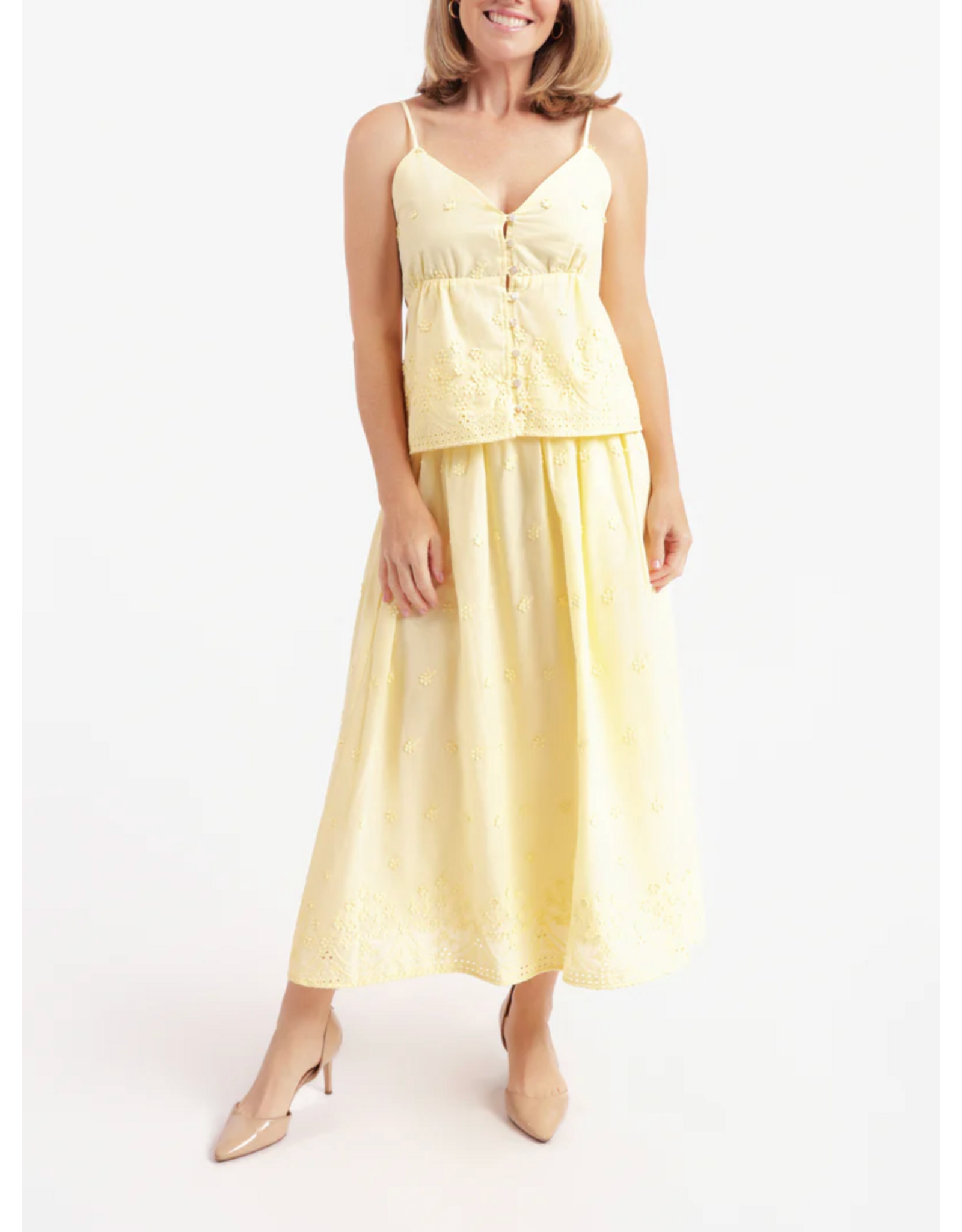 Sadie & Sage Sadie & Sage - Beach Glass Embroidered Tank (Yellow)