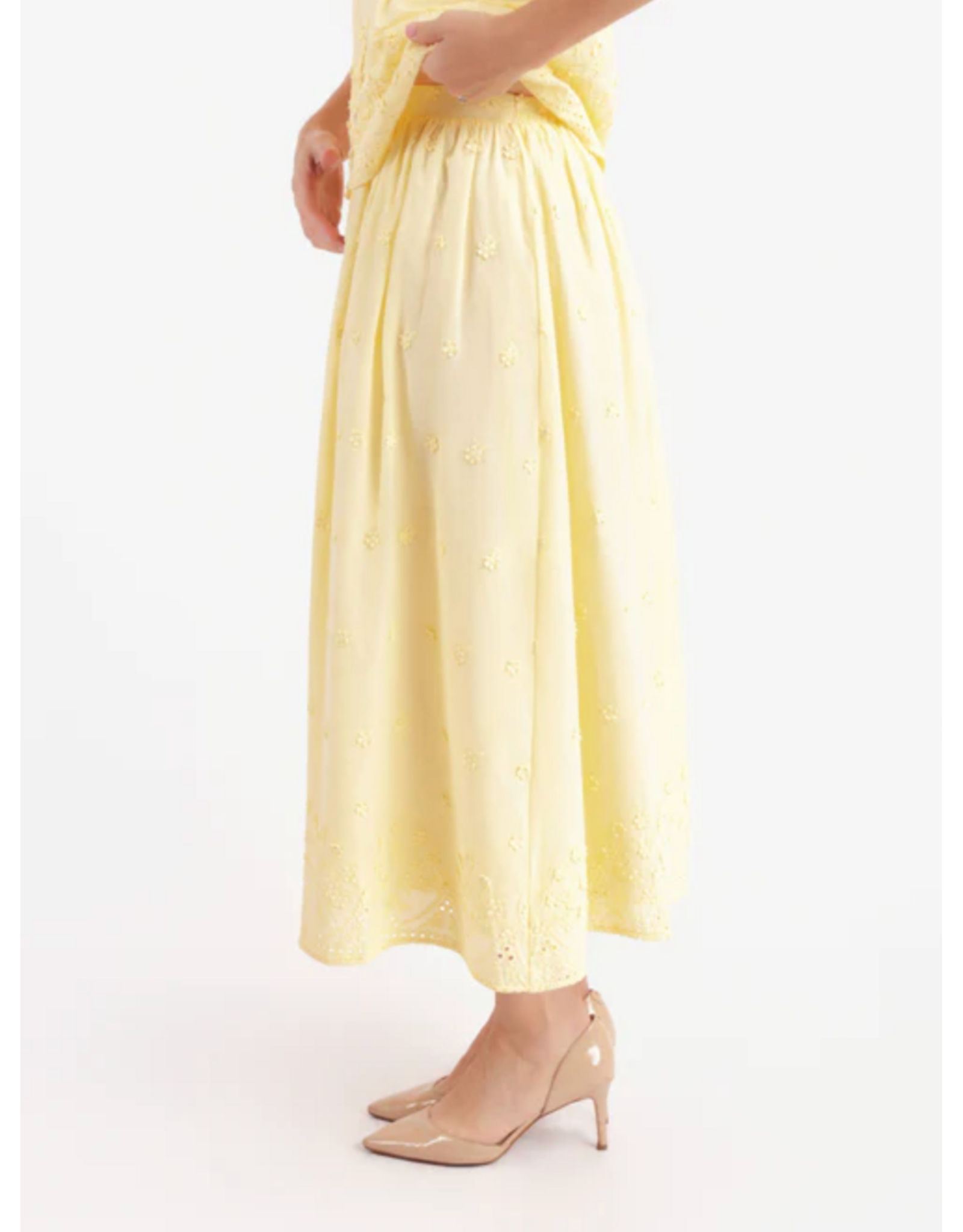 Sadie & Sage Sadie & Sage - Beach Glass Embroidered Maxi Skirt (Yellow)