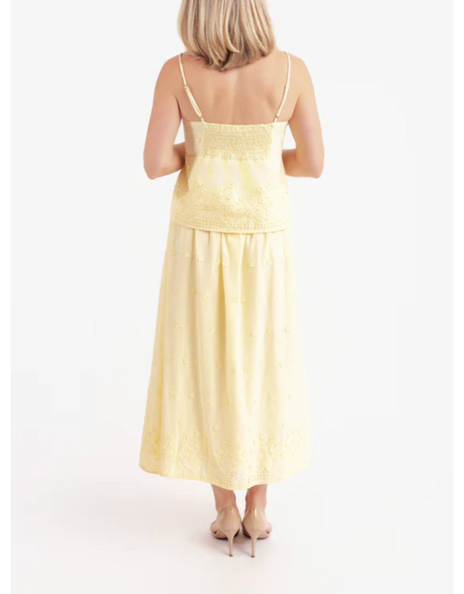 Sadie & Sage Sadie & Sage - Beach Glass Embroidered Maxi Skirt (Yellow)
