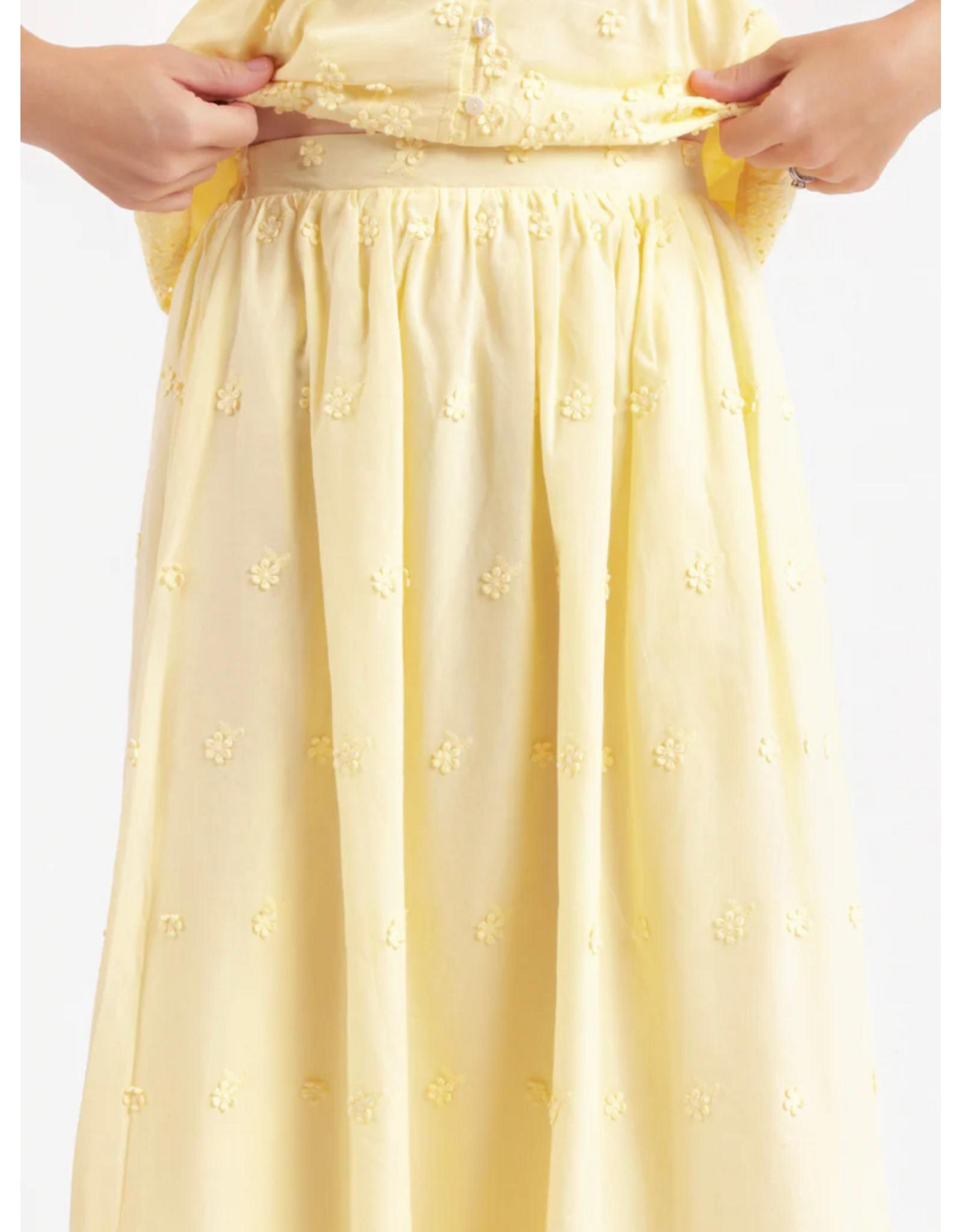 Sadie & Sage Sadie & Sage - Beach Glass Embroidered Maxi Skirt (Yellow)