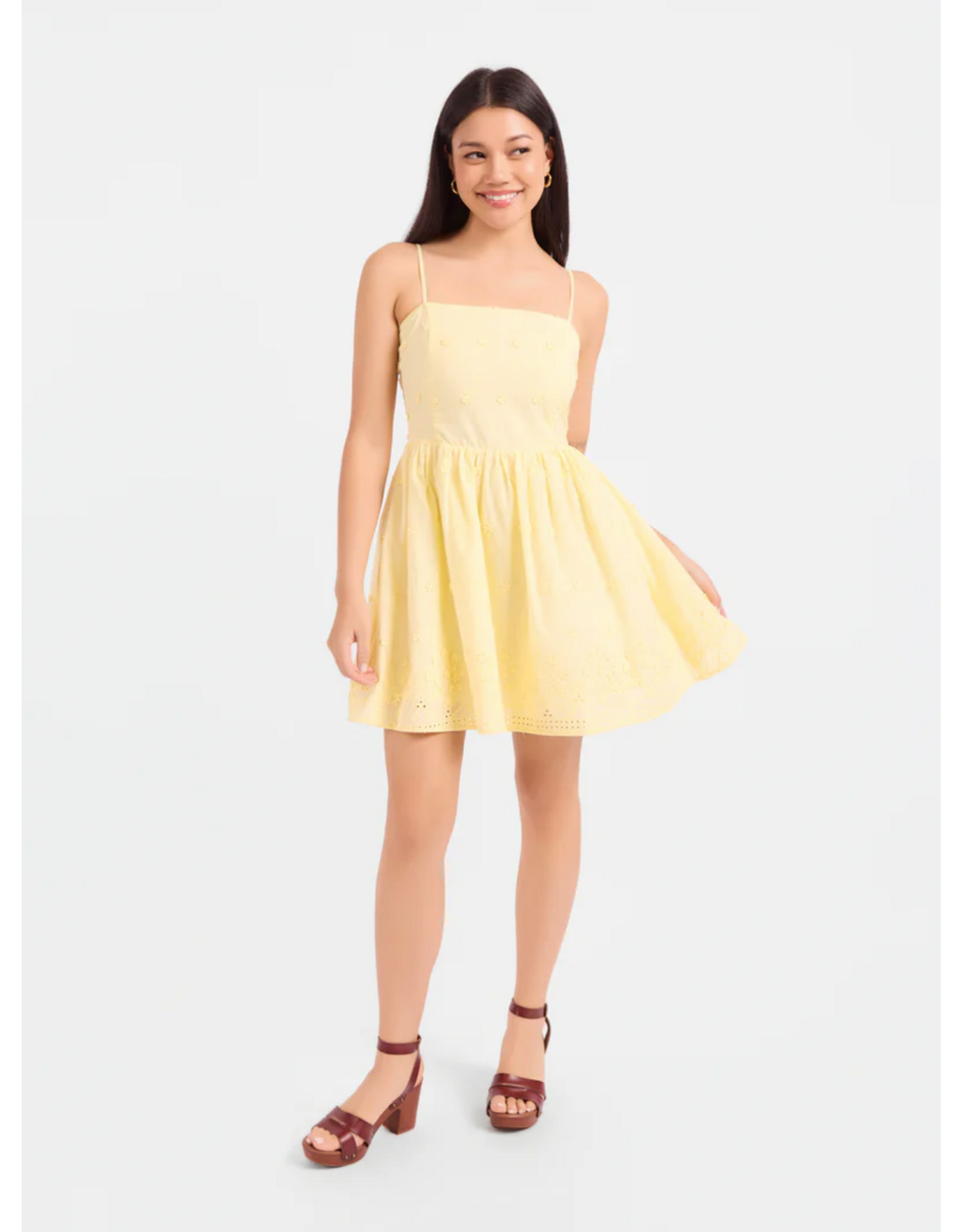 Sadie & Sage Sadie & Sage - Beach Glass Embroidered Dress (Yellow)