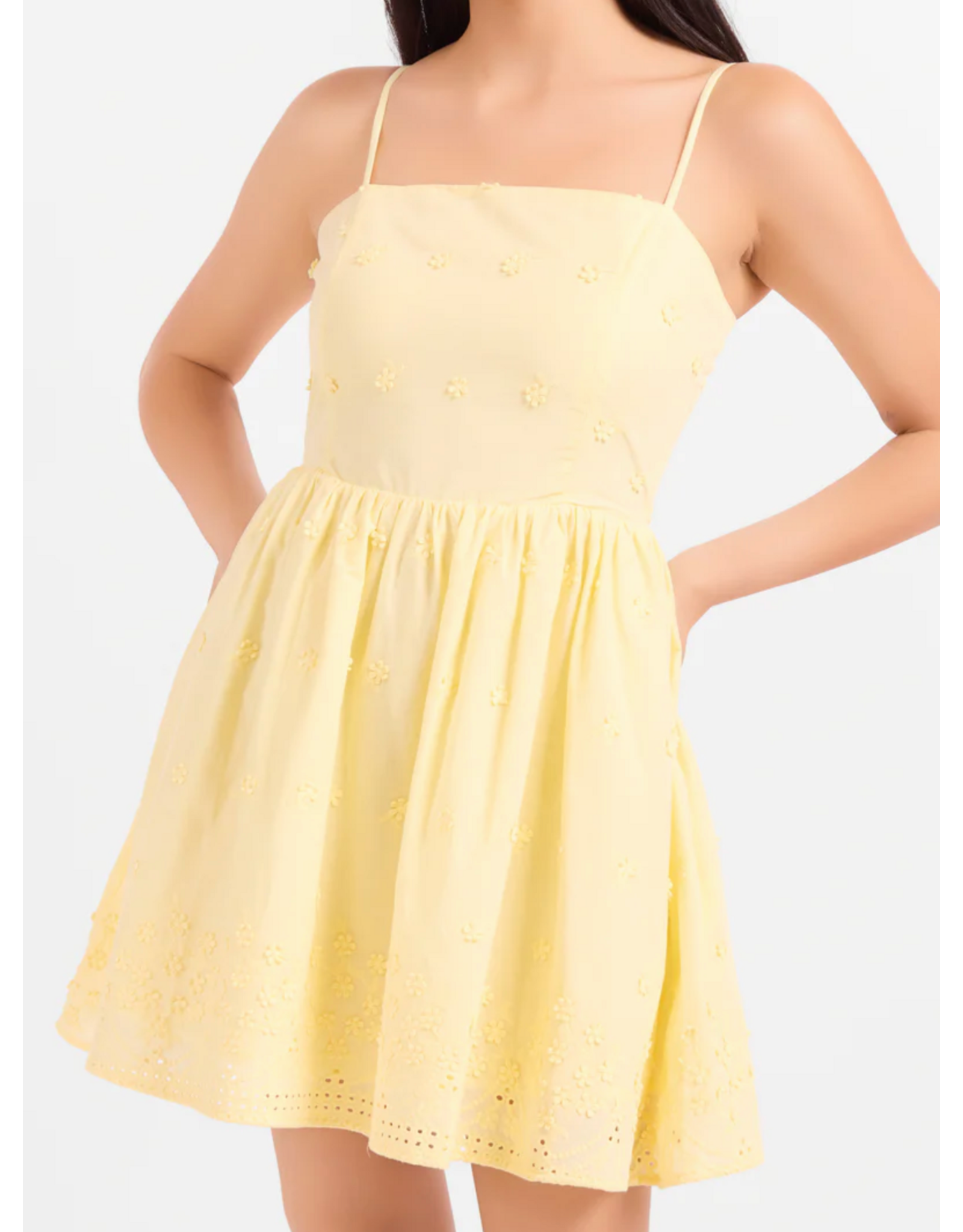 Sadie & Sage Sadie & Sage - Beach Glass Embroidered Dress (Yellow)