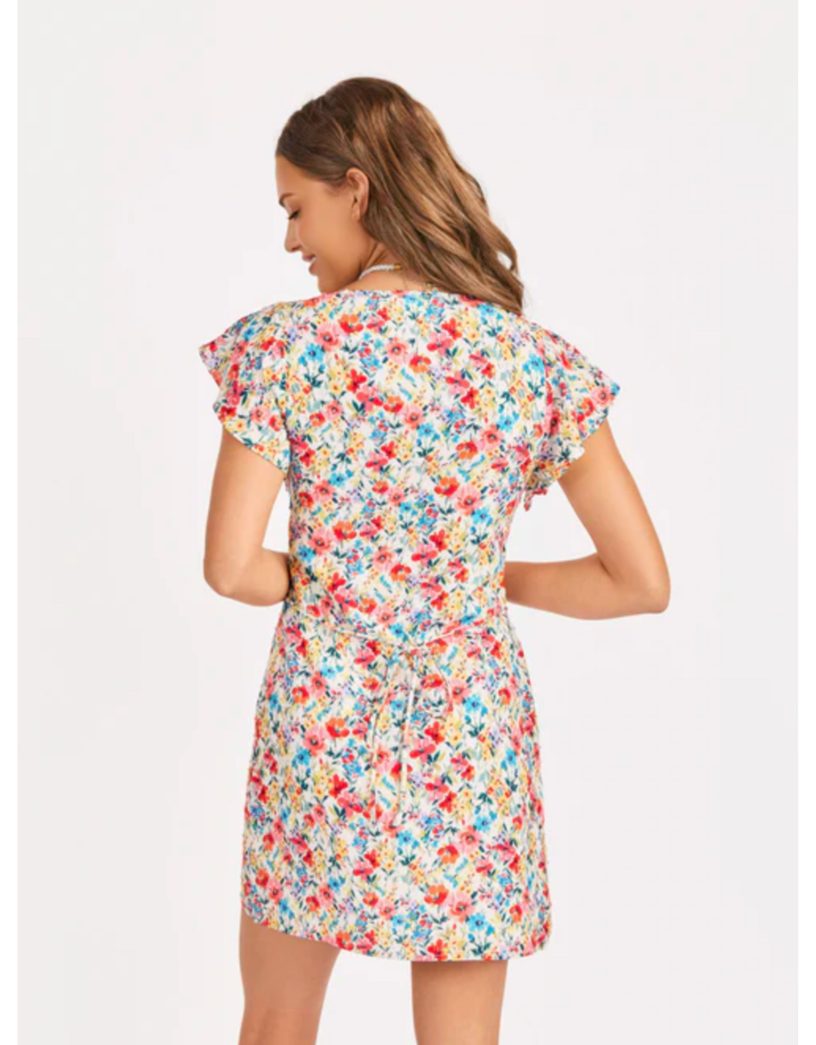 Sadie & Sage Sadie & Sage - Cove V Neck Mini Dress (Multicolour)